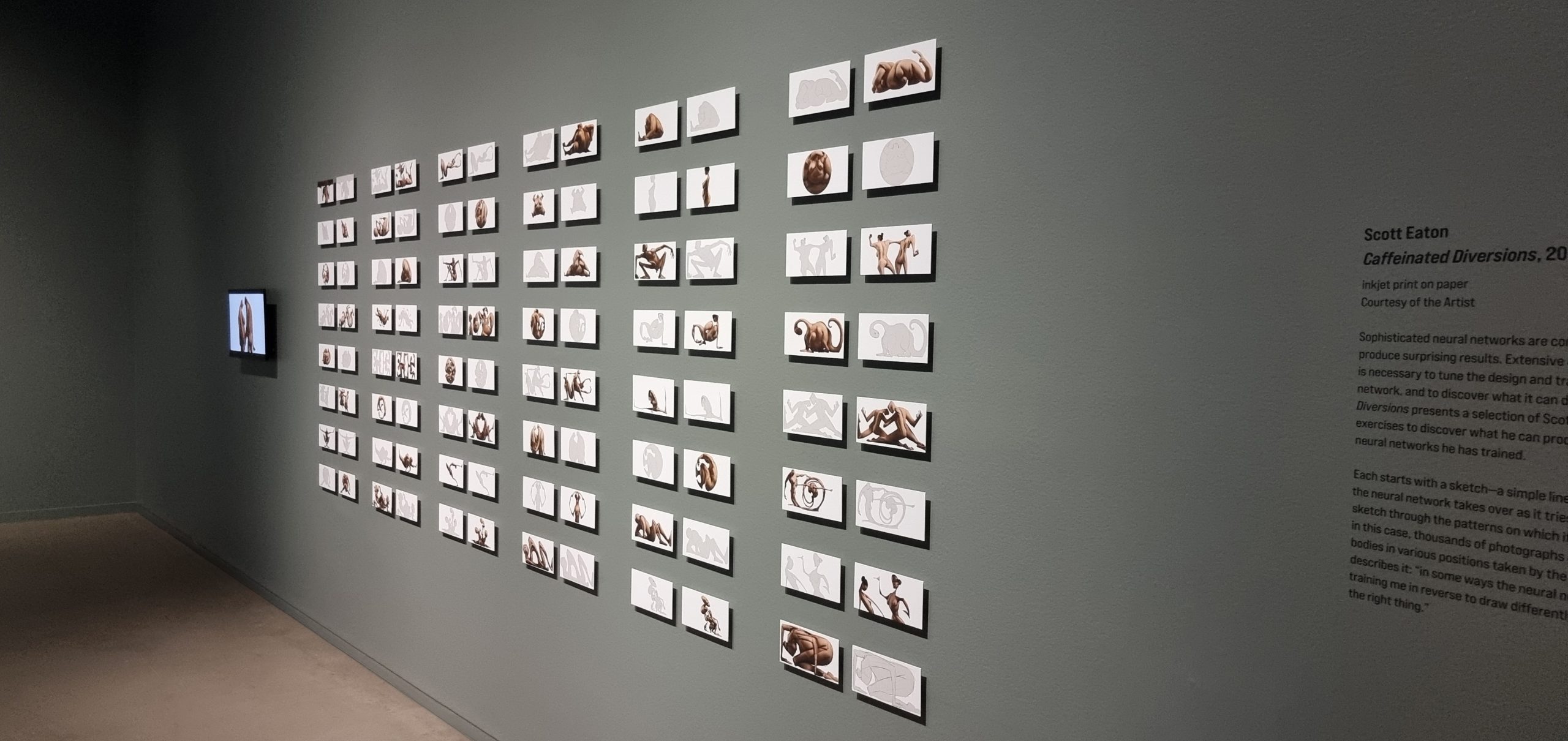 Caffeinated Diversions, drawings processed by custom neural network
