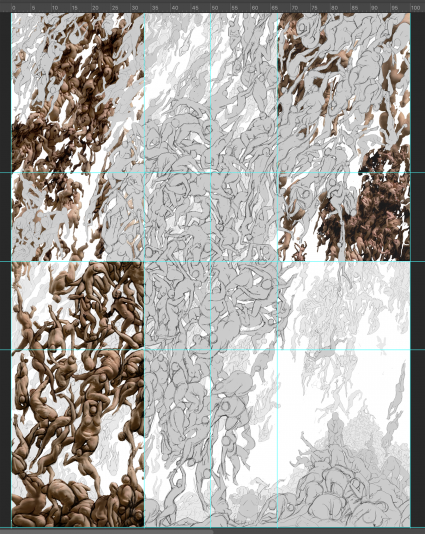 Scott Eaton's Fall of the Damned, work in progress.