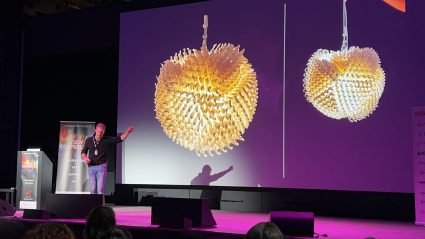 Scott Eaton giving Out of Distribution talk at View Conference 2023