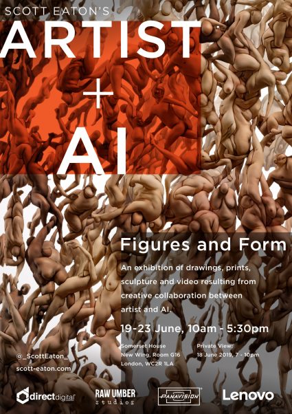 Invitation to Scott Eaton's Artist plus AI: Figures and Form exhibition