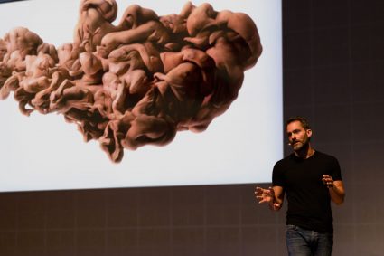 Scott Eaton giving creative AI lecture Malta