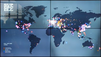 Realtime users of Supercell's Mobile games worldwide