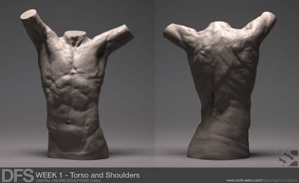 Week 1 Exercise Torso Fragment in Zbrush