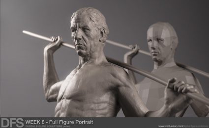 Sculpting the portrait in ZBrush