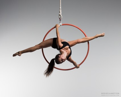 Female Aerial Hoop for Scott Eaton's Bodies in Motion photography project