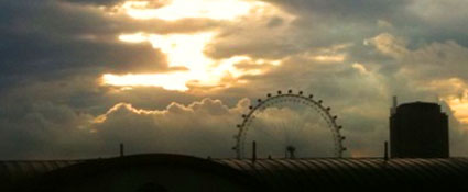 Studio view over the Southbank - London eye