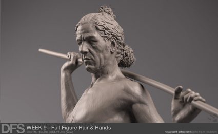 sculpting hair in Zbrush